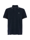 Emporio Armani Logo Cotton Polo Shirt — Navy