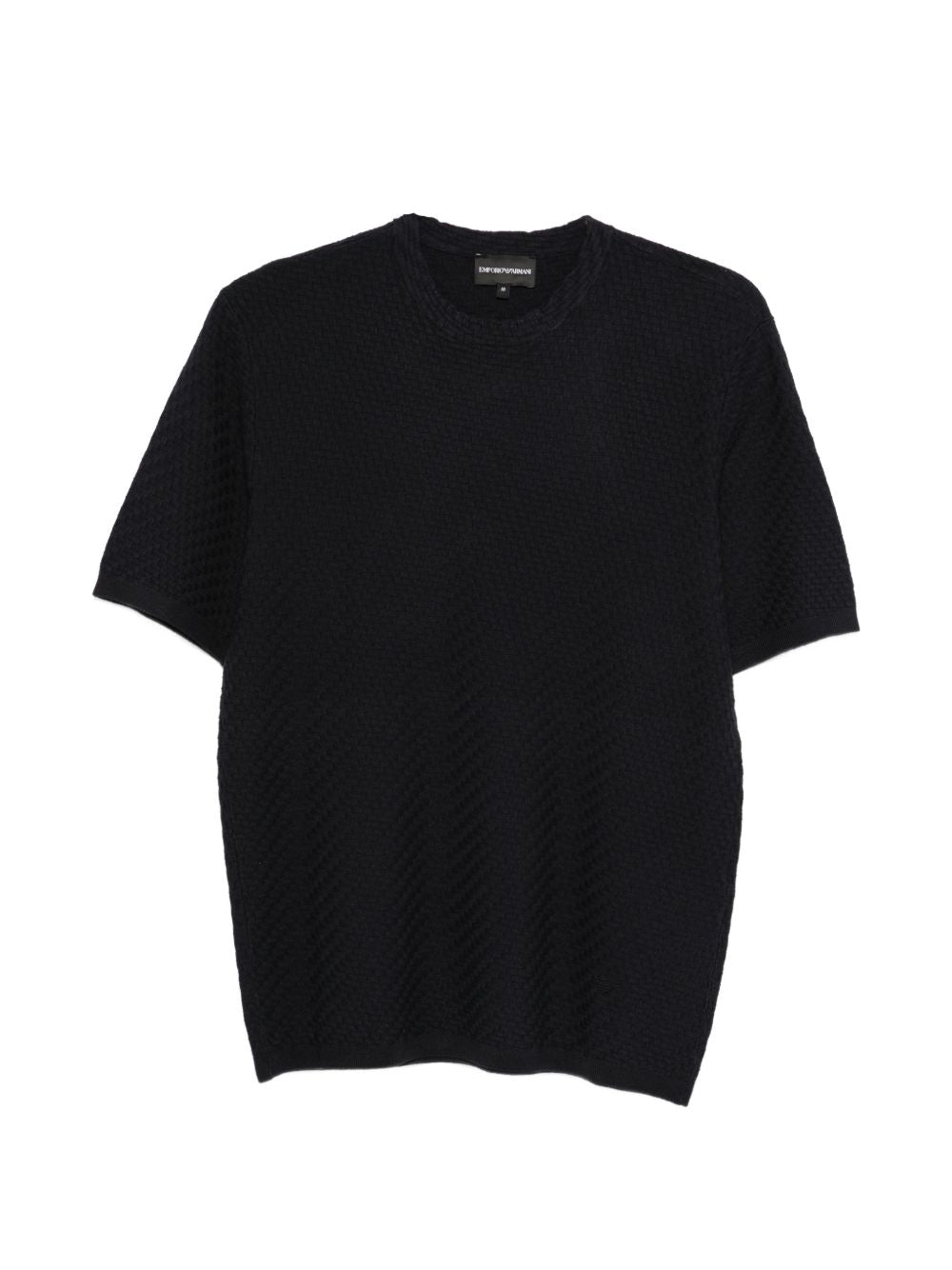 Emporio Armani Textured Knit Sweater — Black