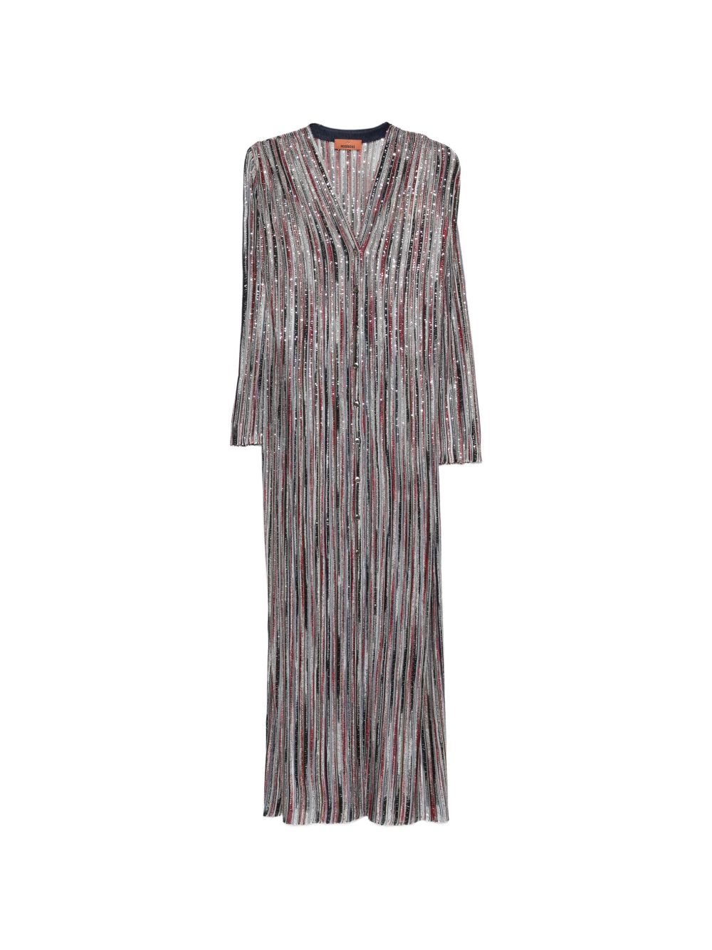Missoni Striped Wool Cardigan — Grey