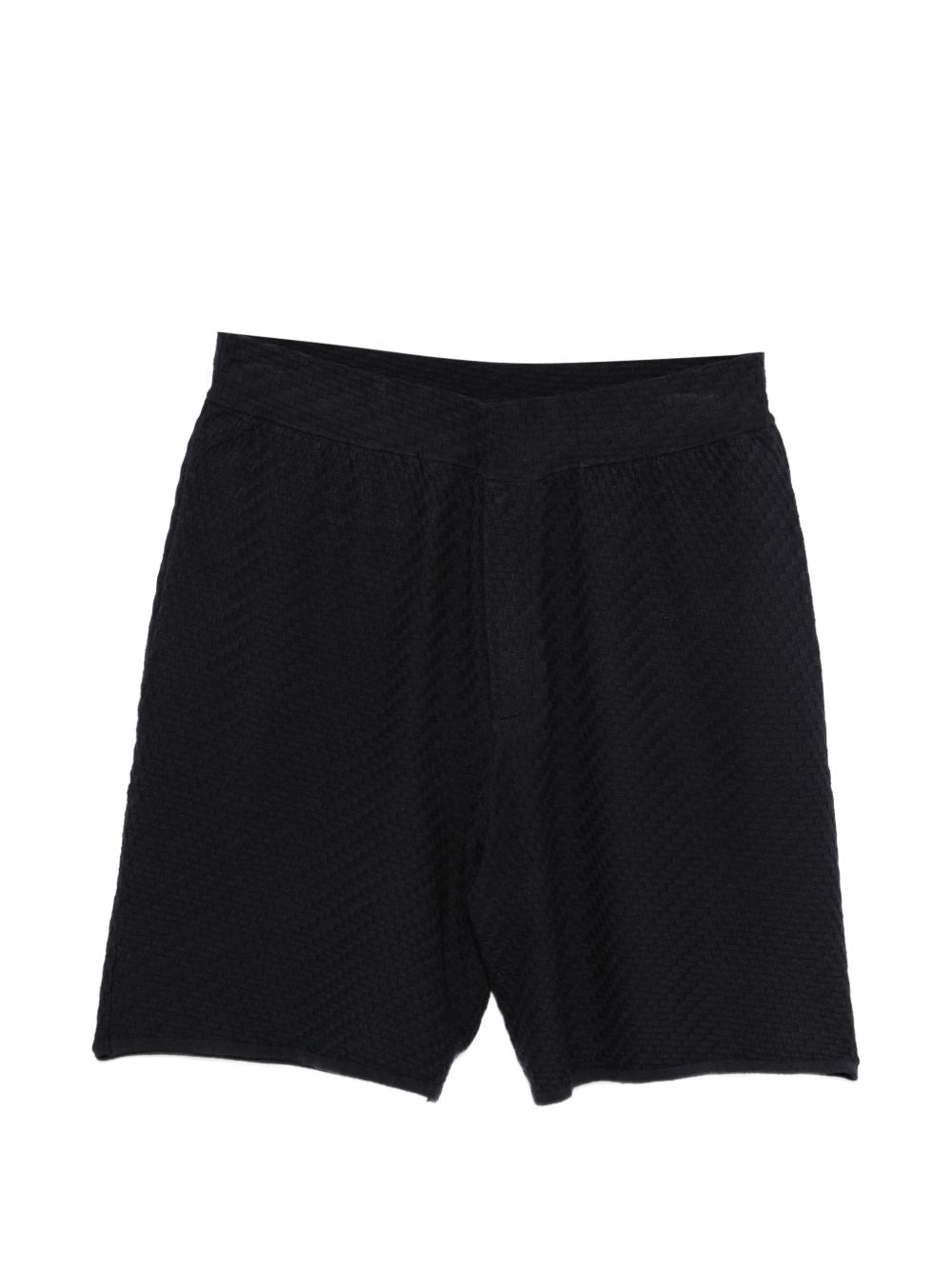 Emporio Armani Knitted Shorts — Black