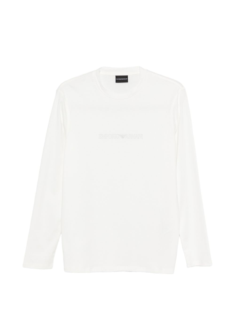 Emporio Armani Logo-Embroidered Cotton T-Shirt — White