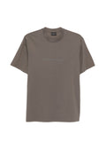 Emporio Armani Logo Cotton T-shirt — Taupe