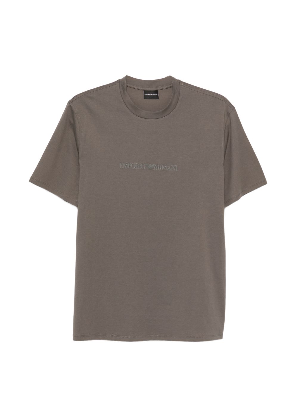 Emporio Armani Logo Cotton T-shirt — Taupe