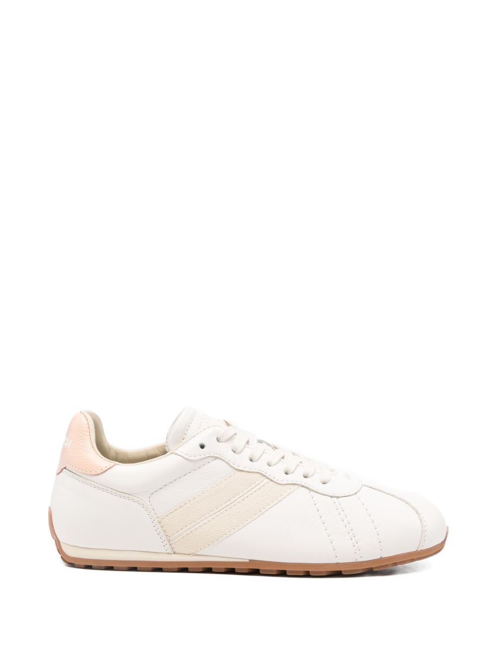 Woolrich Calfskin Lace-Up Sneaker — Cream