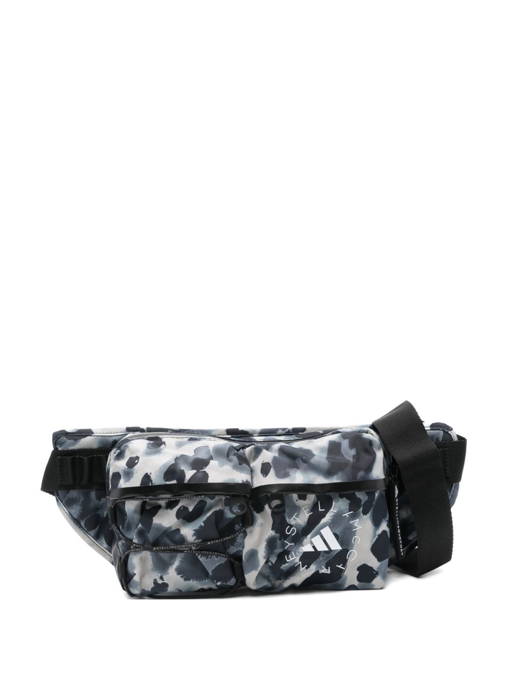 Adidas By Stella McCartney Logo Graphic Print Belt Bag — black