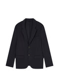 Emporio Armani Nylon Single-Breasted Blazer — Black