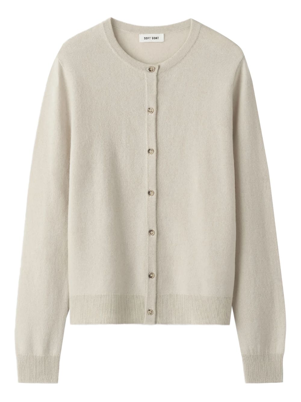 Soft Goat Cashmere Cardigan — Beige