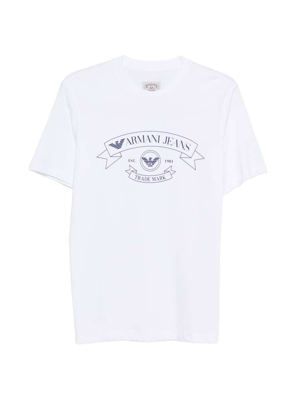 Emporio Armani Logo-Printed Cotton T-Shirt — White