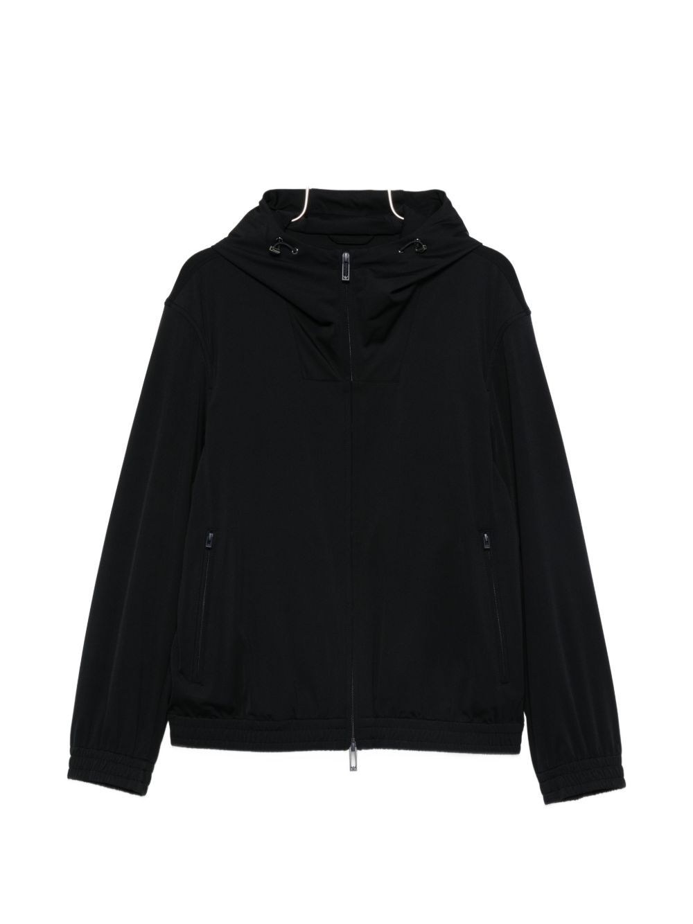Emporio Armani Nylon Hooded Jacket — Black