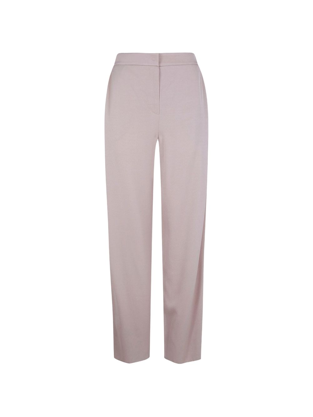 Emporio Armani High-Waisted Straight-Leg Trousers — beige