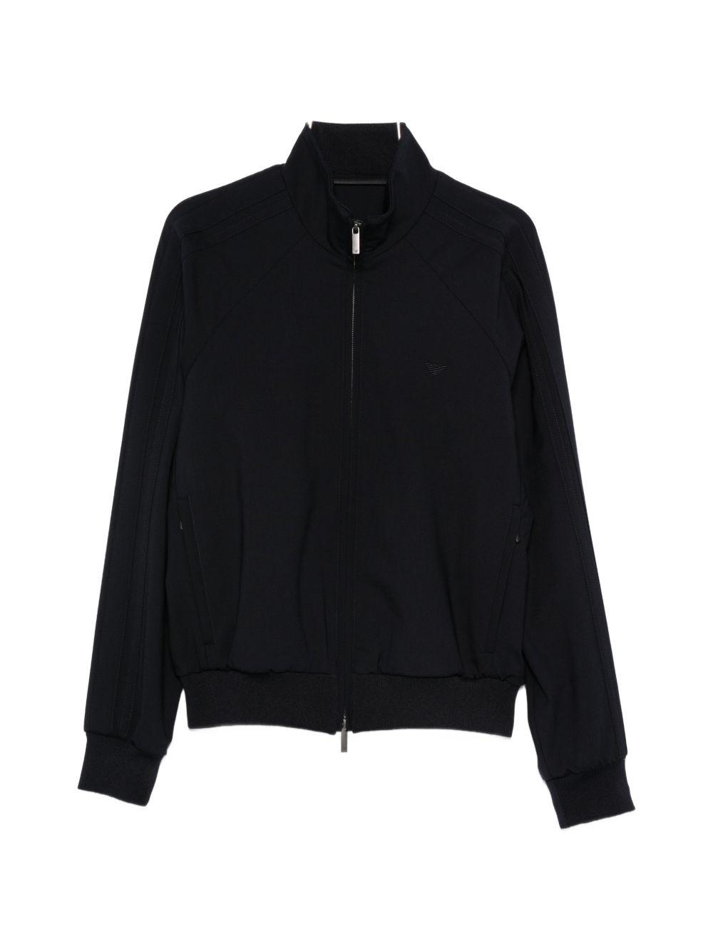 Emporio Armani Wool Blend Bomber Jacket — Black