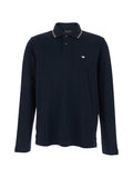Emporio Armani Logo-Embroidered Cotton Polo — Navy