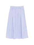 ARCHIVIO '67 Striped Cotton Skirt — Blue