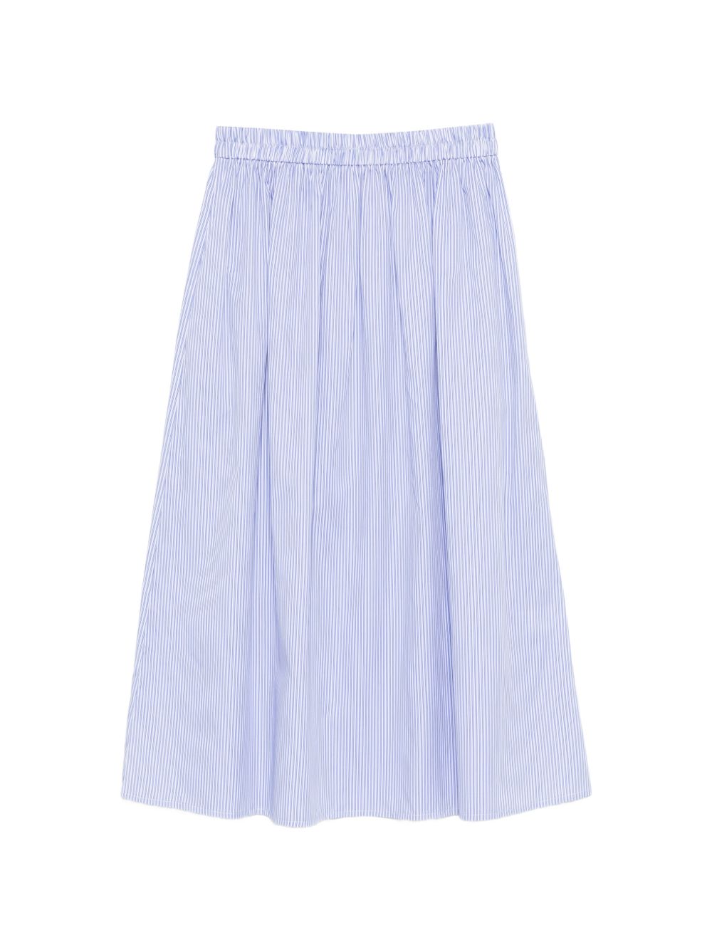 ARCHIVIO '67 Striped Cotton Skirt — Blue
