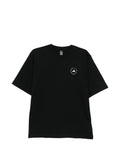Adidas By Stella McCartney Logo-Print Cotton T-shirt — Black