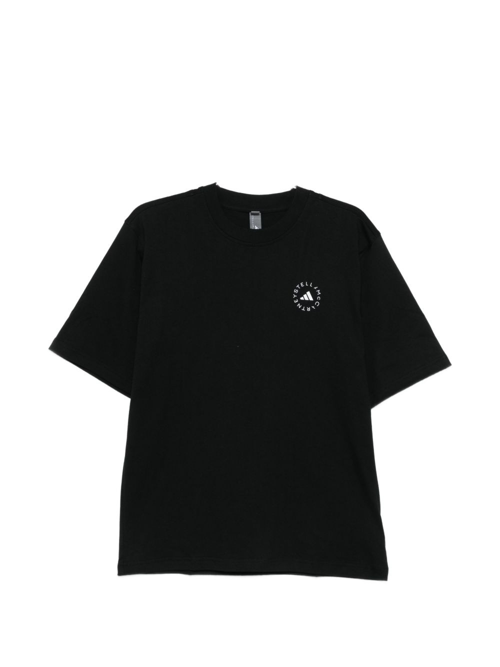 Adidas By Stella McCartney Logo-Print Cotton T-shirt — Black