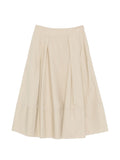 Woolrich Pleated Cotton Skirt — Beige