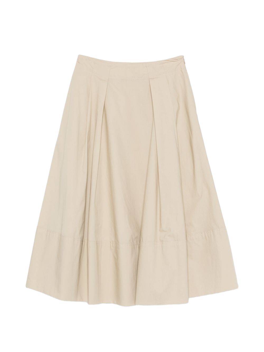 Woolrich Pleated Cotton Skirt — Beige