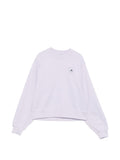 Adidas By Stella McCartney Logo-Embroidered Cotton Sweatshirt — Lilac