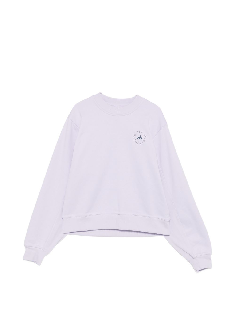 Adidas By Stella McCartney Logo-Embroidered Cotton Sweatshirt — Lilac