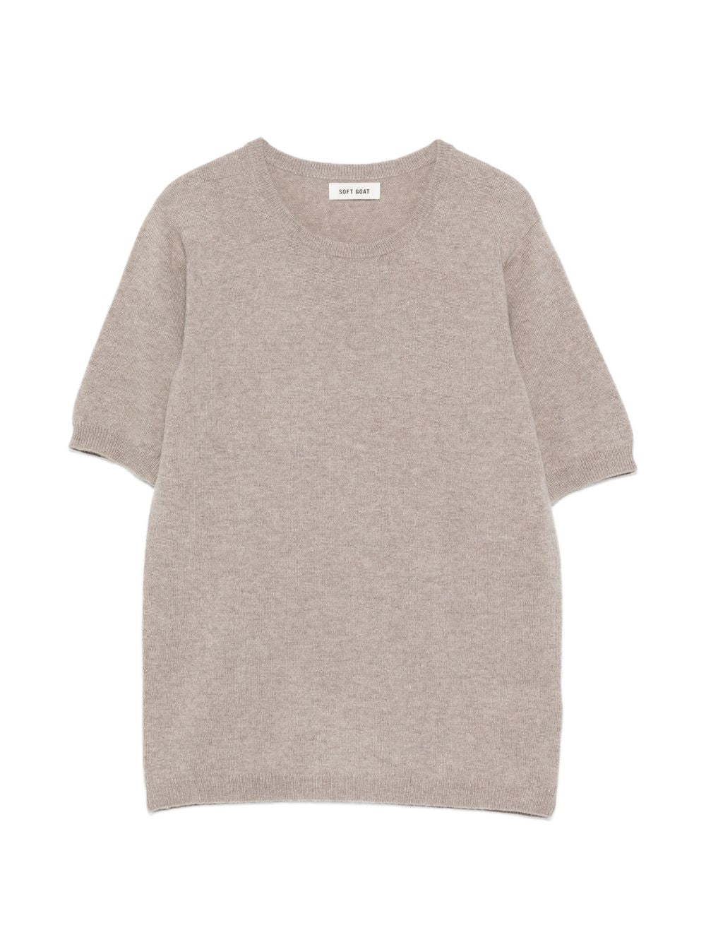Soft Goat Cashmere Crewneck Sweater — Grey