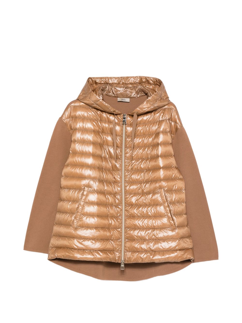 HERNO Quilted Cotton-Nylon Down Jacket — Camel