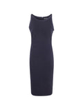 Emporio Armani Cotton Tank Dress — Navy