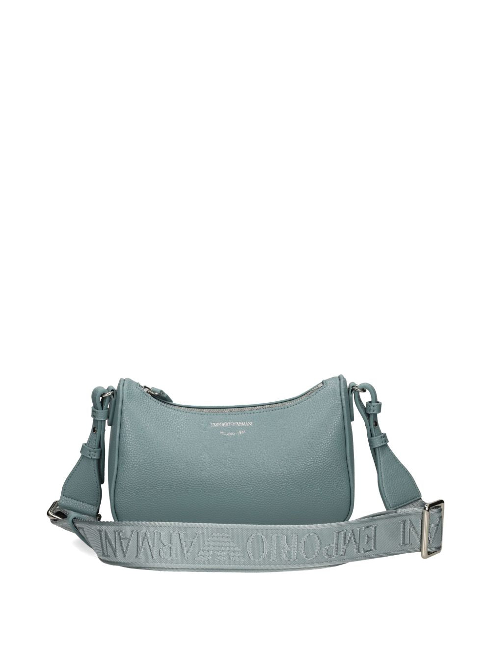 Emporio Armani Embossed Logo Shoulder Bag — Dusty Blue