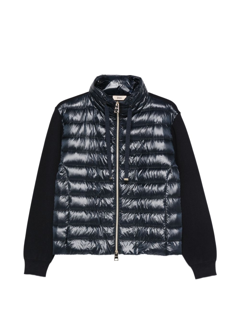 HERNO Quilted Cotton and Nylon Down Jacket — black