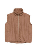 HERNO Nylon Quilted Vest — Brown