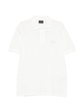 Emporio Armani Logo-Embroidered Cotton Polo — White