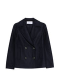 Harris Wharf London Double-Breasted Wool Blazer — Navy
