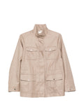 HERNO Linen Blend Field Jacket — Beige