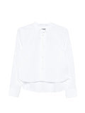 Emporio Armani Cotton Band Collar Shirt — White