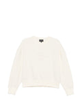 Emporio Armani Embroidered Crewneck Sweatshirt — Off-White