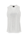 Emporio Armani Perforated Cotton Tank Top — White