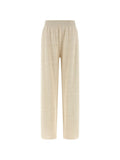 Fabiana Filippi Cotton Wide-Leg Trousers — Beige
