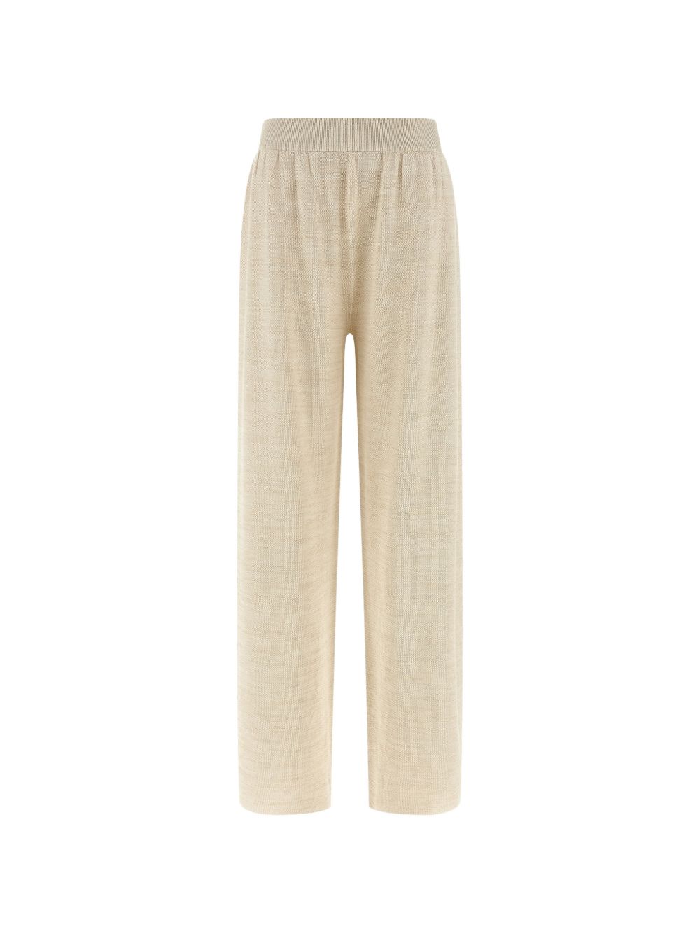 Fabiana Filippi Cotton Wide-Leg Trousers — Beige