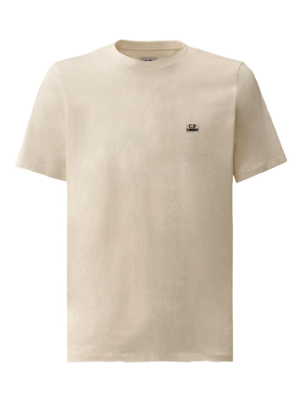 C.P. Company Logo-Embroidered Cotton T-Shirt — Beige