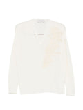 Ermanno Firenze Embroidered Cotton Sweater — White