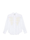 Ermanno Firenze Embroidered Cotton Shirt — White
