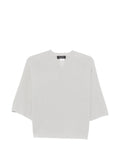Fabiana Filippi Cotton Blend Knit Sweater — Grey