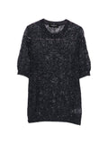 Fabiana Filippi Sparkle-Embellished Openwork T-shirt — Black