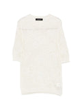 Fabiana Filippi Openwork Crewneck T-shirt — Ivory