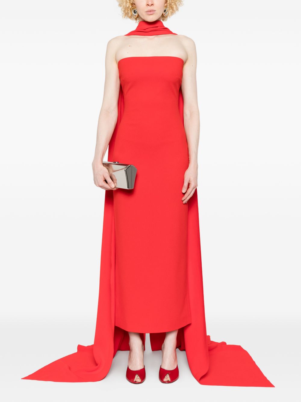 Solace London Martine Maxi Dress — Red