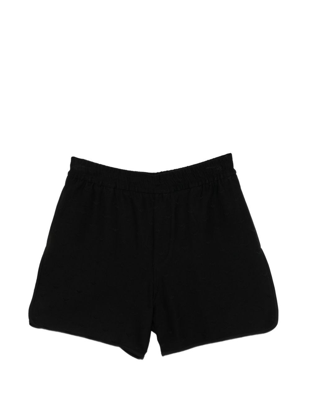 Emporio Armani Cotton Blend Shorts — Black