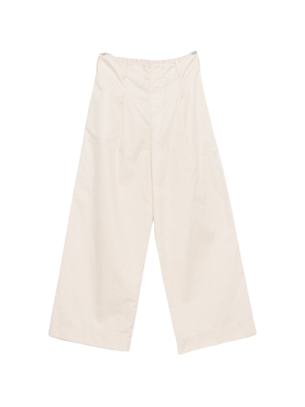 SUSANNE BOMMER Cotton Wide-Leg Trousers — Cream