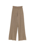 Fabiana Filippi Wide-Leg Knit Trousers — Brown