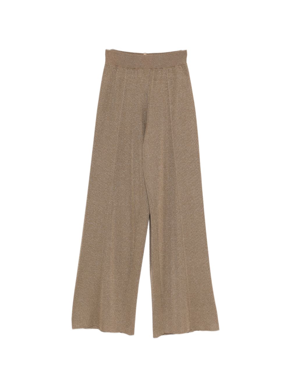 Fabiana Filippi Wide-Leg Knit Trousers — Brown