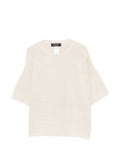 Fabiana Filippi Cotton-Blend T-Shirt — Beige